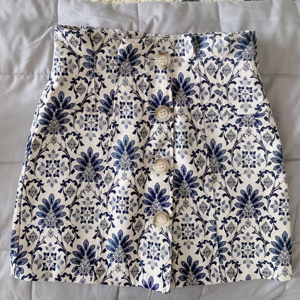 Topshop jacquard skirt